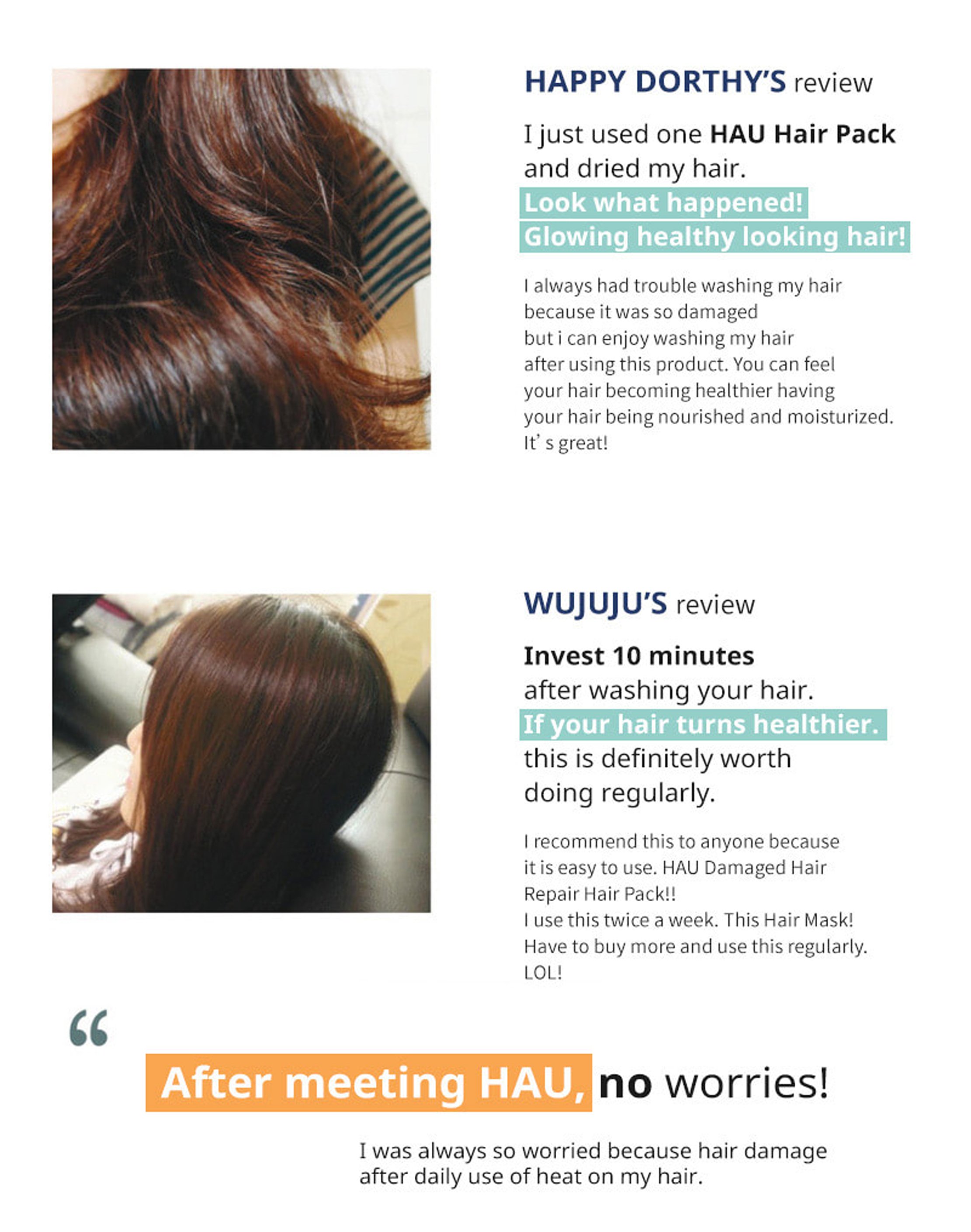 HAU Professional Hair Pack for dry damaged hair, showcasing the packaging and texture of the product.